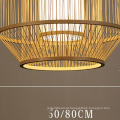 lustre de metal em bambu para restaurante e luminária energética pendente